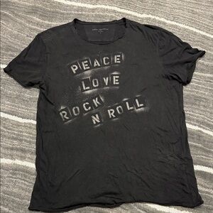 John Varvatos Black Peace Love Rock Tee
